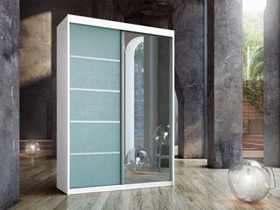 ארון הזזה 2 דלתות דגם ניס ירקרק במידות רוחב לבחירה 120, 160