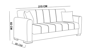 אנג'ל תלת מושבי מידות