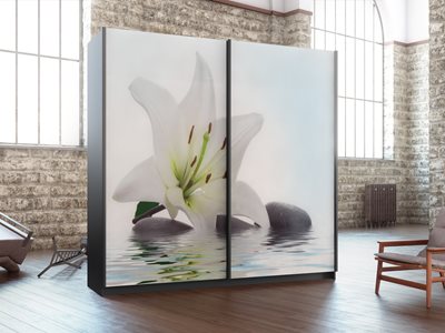 ארון הזזה 2 דלתות דגם שנהב במידות רוחב לבחירה 200, 220, 240