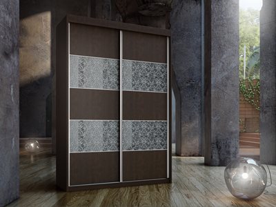 ארון הזזה 2 דלתות דגם חושן במידות רוחב לבחירה 120, 160