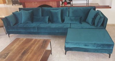 ספה 2.80 מ' והדום מתחלף